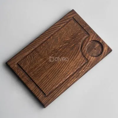 Доска для подачи стейка из дуба, 30×20 см (тонированная) от мастерской DIVIRO